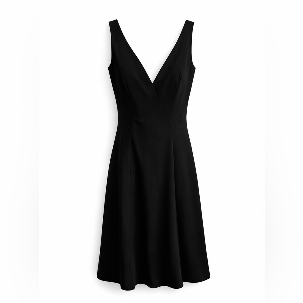 Reformation Mikayla Black V-Neck Women's Dress
